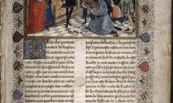 Jean Wauquelin presenta la sua opera a Filippo il Buono