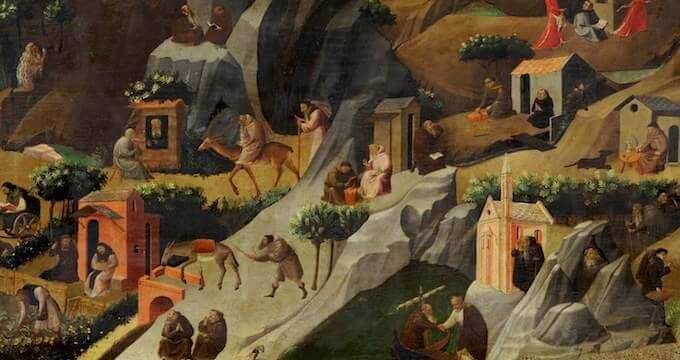 Particolare della Tebaide di Beato Angelico (attr.)