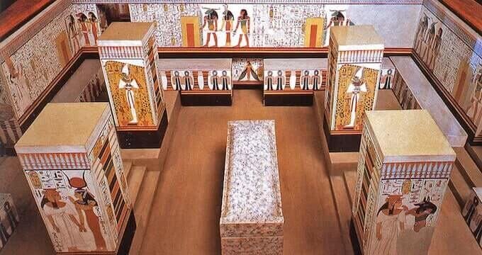 Modellino della tomba di Nefertari