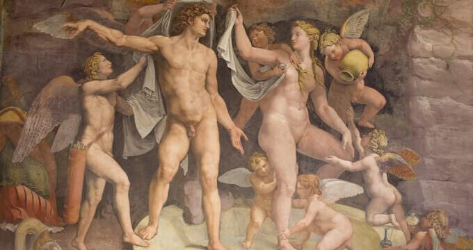 Giulio Romano e allievi, Il bagno di Marte e Venere, Palazzo Te