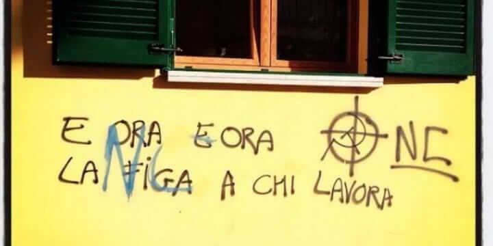 Scritta scurrile su un muro