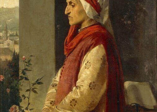 Angelo Pietrasanta, Ritratto di Dante Alighieri (dettaglio)