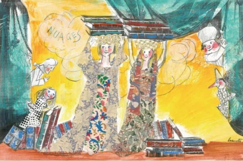 Un'opera di Emanuele Luzzati esposta alla Galleria Nuages di Milano