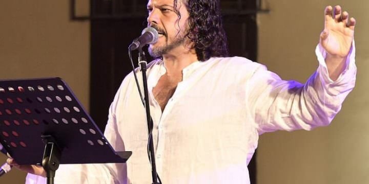 Mino Manni nello spettacolo "Odissea: il mio nome è Nessuno"