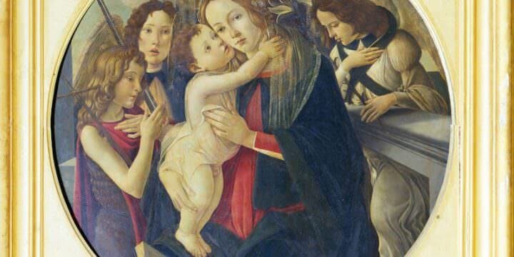 Sandro Botticelli, Madonna col Bambino, San Giovannino e gli Arcangeli Michele e Gabriele