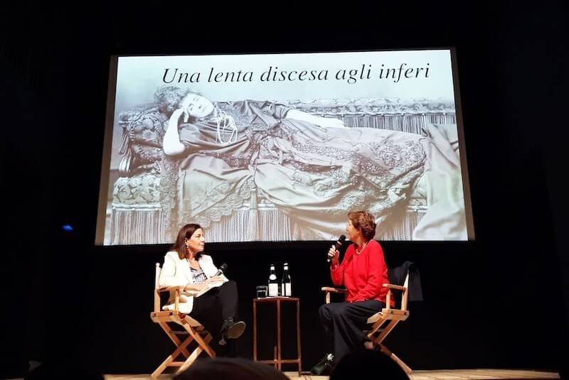 Caterina Soffici e Benedetta Craveri al Teatro Franco Parenti di Milano (25 ottobre 2021)
