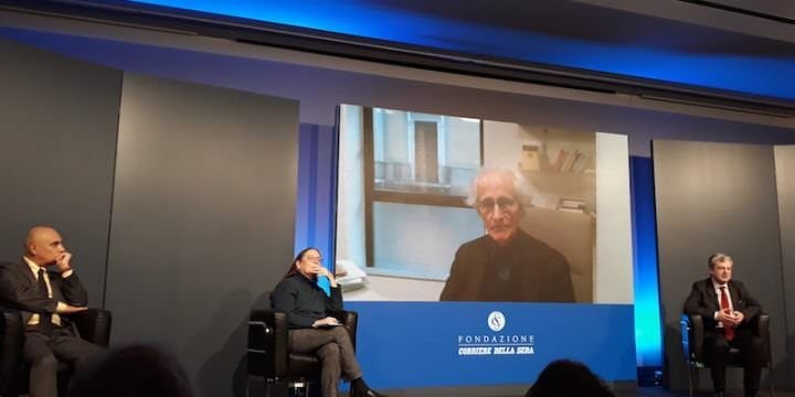 Aldo Ferrari, Antonella Salomoni, (Luciano Canfora in collegamento) e Antonio Carioti alla Fondazione Corriere della Sera, BookCity Milano 2021