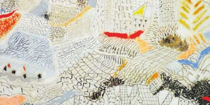 Tullio Pericoli, Combinazioni, 2012 Olio su tela, 40 x 40 cm