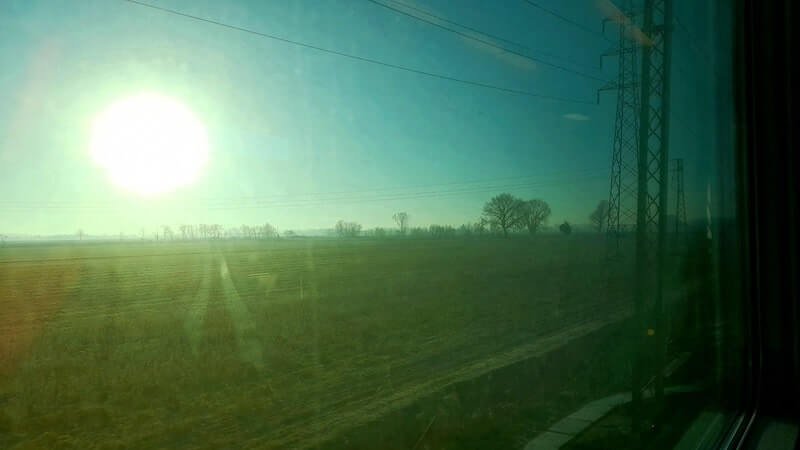 Dal finestrino del treno regionale veloce 3017
