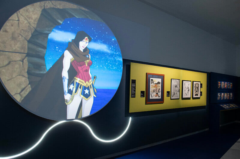 Allestimento della mostra "Wonder Woman. Il mito" al Palazzo Morando di Milano. Foto © Jule Hering