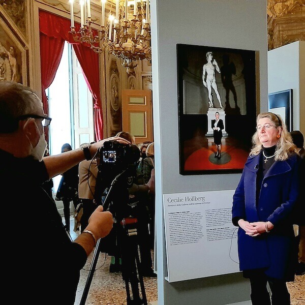 Cecilie Hollberg, Direttrice della Galleria dell’Accademia di Firenze, fotografata all'inaugurazione della mostra "Ritratte" al Palazzo Reale di Milano