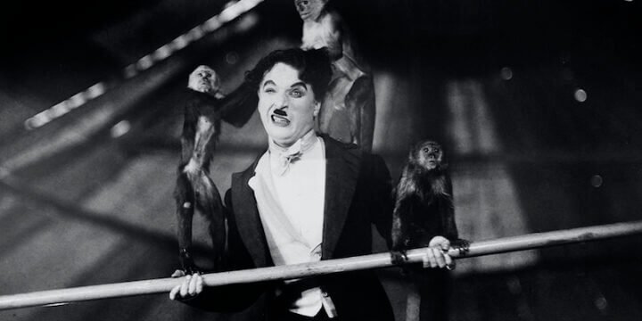 Charlie Chaplin in un fotogramma del film "Il circo" (The Circus)