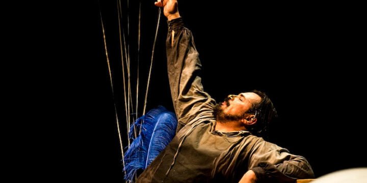 Pietro De Pascalis in "Cyrano sulla Luna". Foto di Federica Frigo