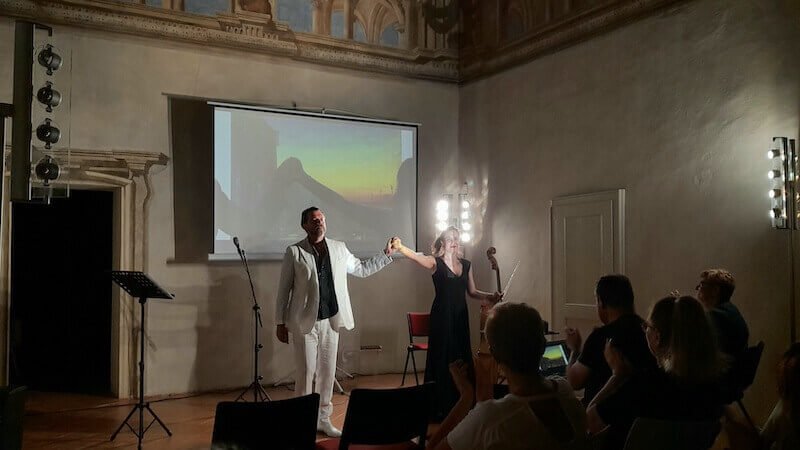 Mino Manni e Giulia Lanati al Palazzo Cittadini Stampa di Abbiategrasso