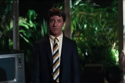 Dustin Hoffman in una scena del film "Il laureato"