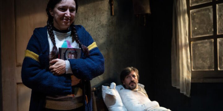 Arianna Scommegna e Aldo Ottobrino in "Misery". Foto di A. Morgillo