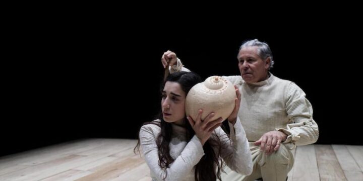 Maria Irene Minelli e Marco Sgrosso ne "La tempesta" di Shakespeare diretta da Alessandro Serra. Foto di Alessandro Serra