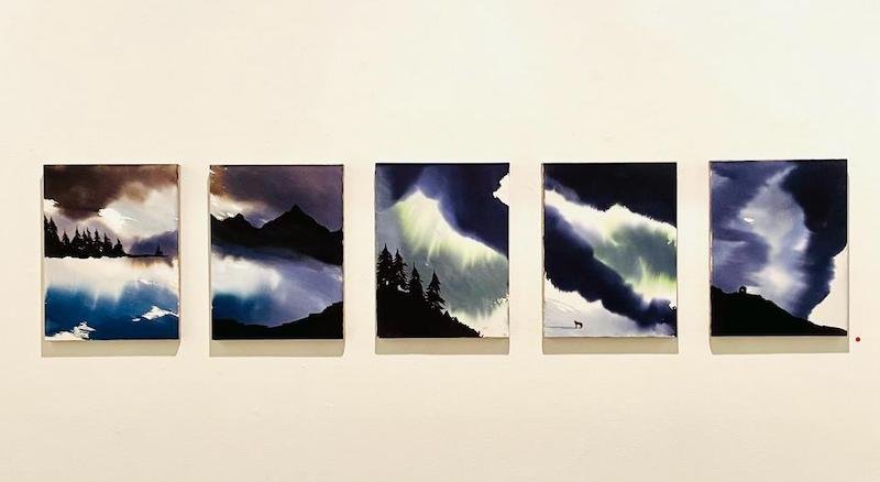 Opere di Nicola Magrin esposte alla Galleria Nuages di Milano