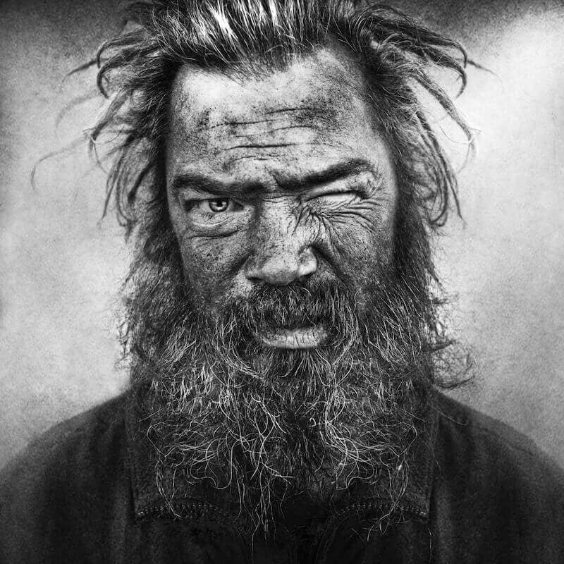 Una foto di Lee Jeffries della serie "Portraits", esposta al Museo Diocesano di Milano