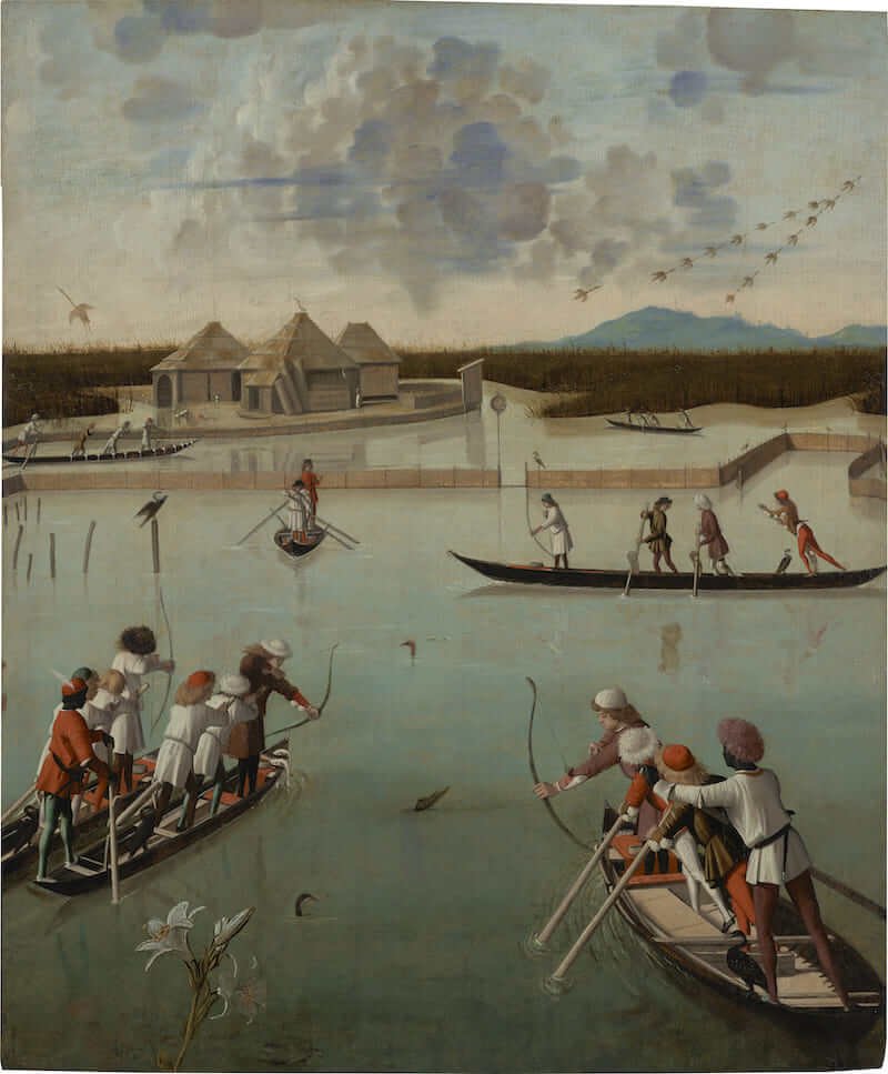 Vittore Carpaccio, Caccia in laguna, 1492 / 1494 circa