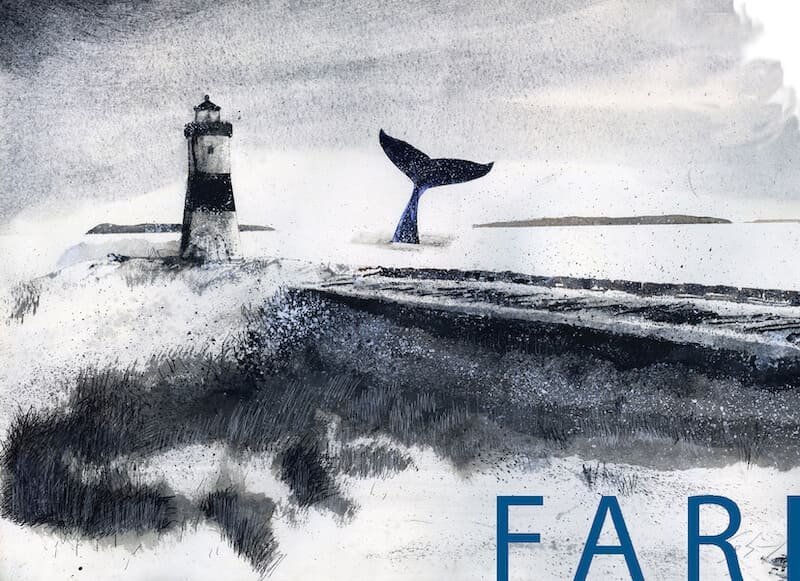 Locandina della mostra "Fari" di Giorgio Maria Griffa alla Galleria Nuages di Milano