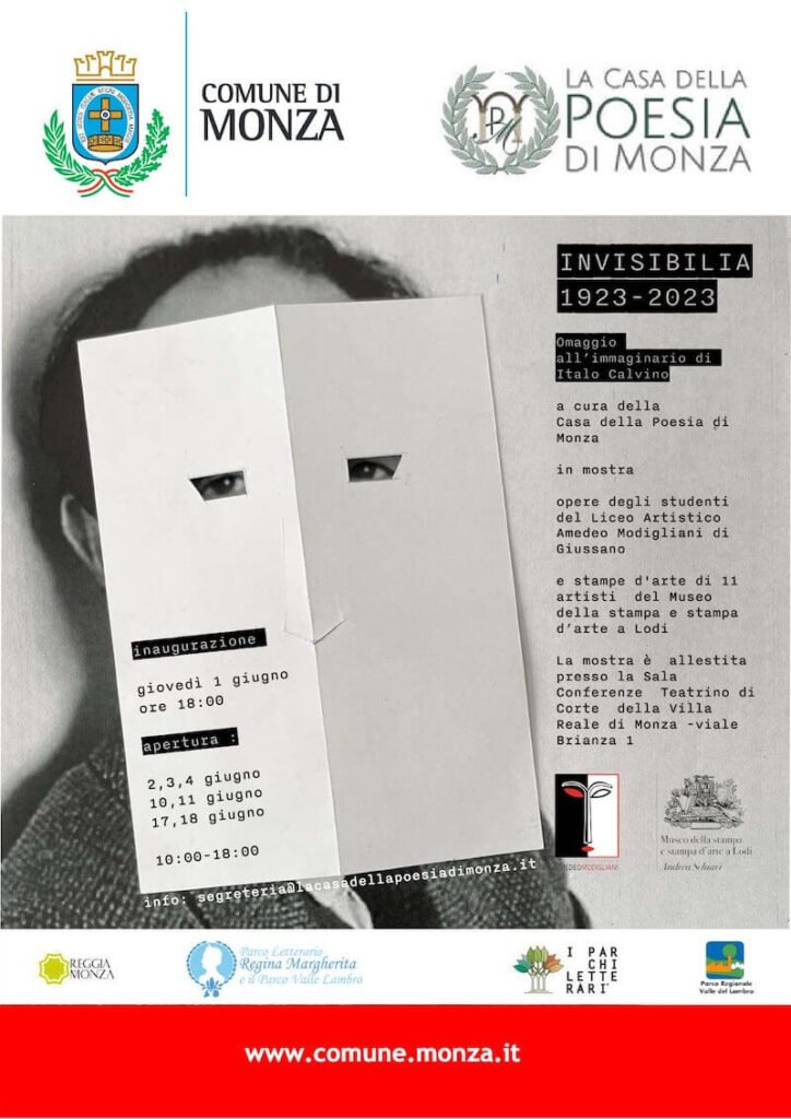 "Invisibilia 1923-2023. Omaggio all’immaginario di Italo Calvino": locandina