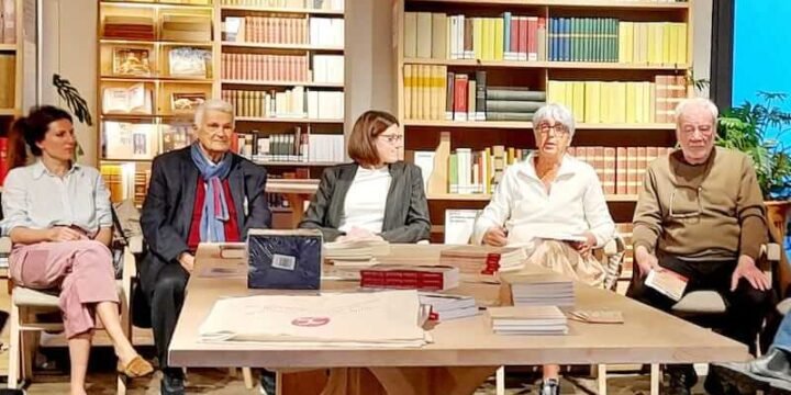 Paolo Prota, Federica Albani, Luciana Bianciardi e Alvano Bertani alla Biblioteca Ostinata di Milano