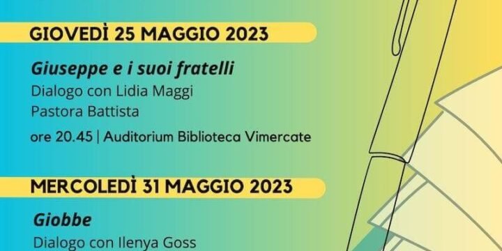 Locandina del ciclo "Rilettura delle Scritture" alla Biblioteca di Vimercate (MB)