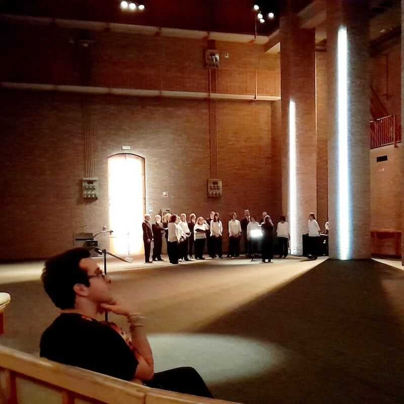 Un momento di "Eleusi" di Davide Enia al Piccolo Teatro Studio di Milano