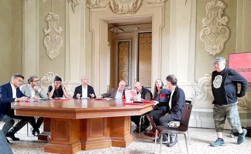 Presentazione della mostra "Felicitazioni!" al Palazzo Masdoni di Reggio Emilia