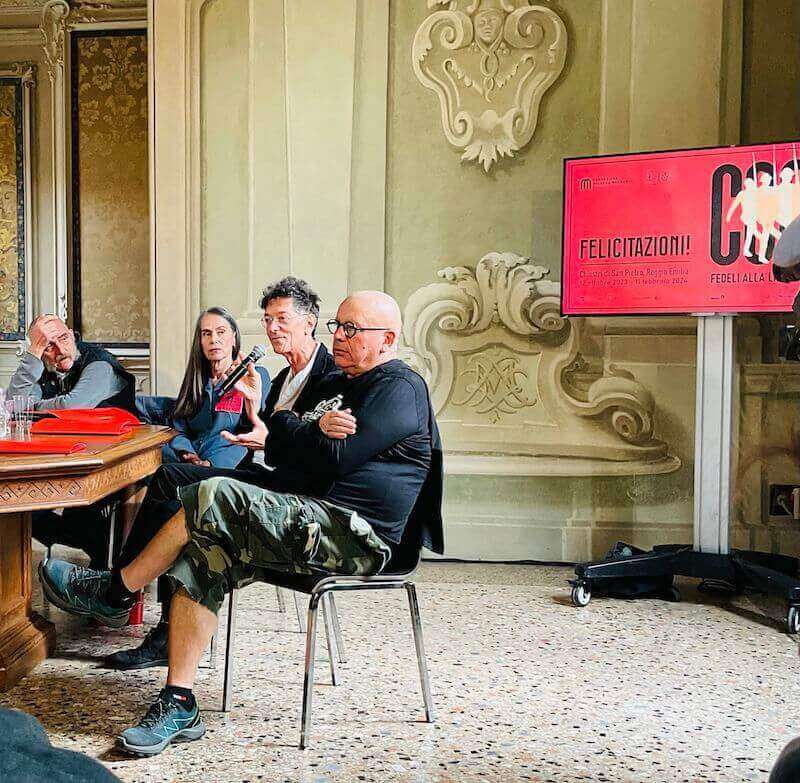 I CCCP - Fedeli alla linea alla presentazione della mostra "Felicitazioni!" al Palazzo Masdoni di Reggio Emilia