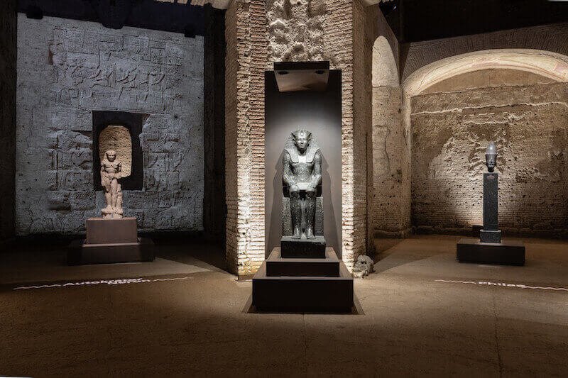 Un'immagine della mostra "L’Amato di Iside. Nerone, la Domus Aurea e l’Egitto" alla Domus Aurea di Roma