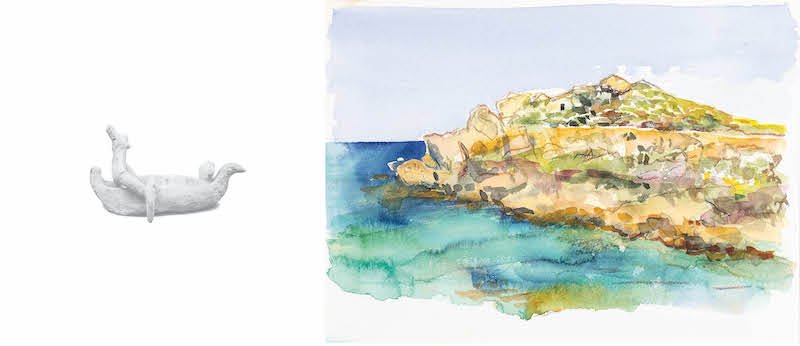 Gialousa, acquerello di Katerina Attalidou (23.4.2019)