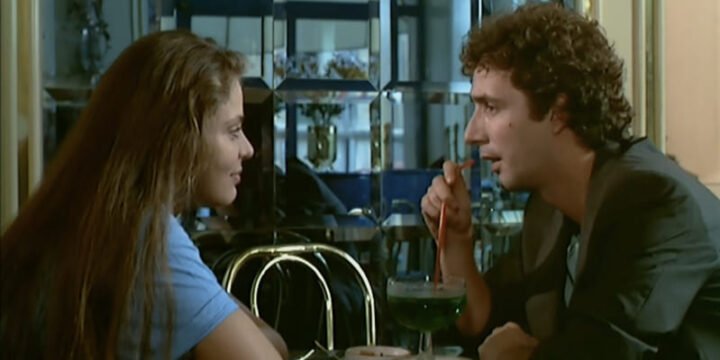 Ornella Muti e Francesco Nuti nel film "Stregati" di Francesco Nuti