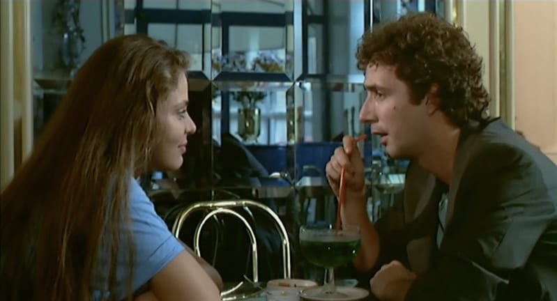 Ornella Muti e Francesco Nuti nel film "Stregati" di Francesco Nuti