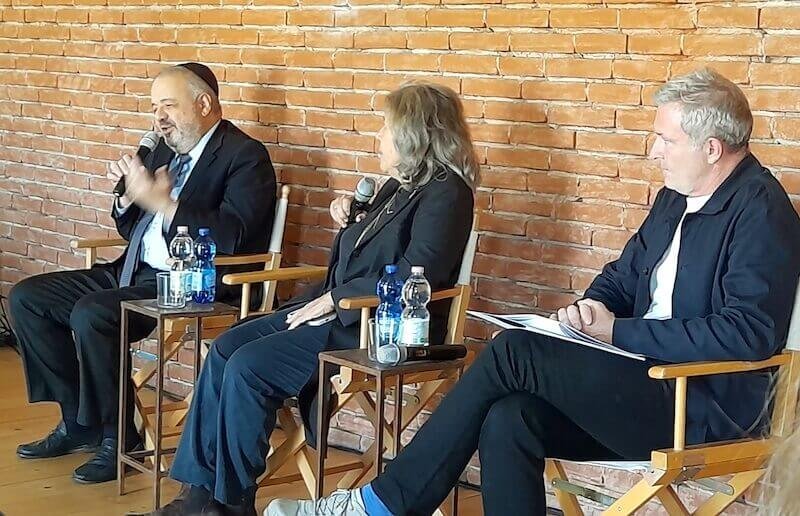 Il rabbino Alfonso Arbib e Andrée Ruth Shammmah al Teatro Franco Parenti di Milano