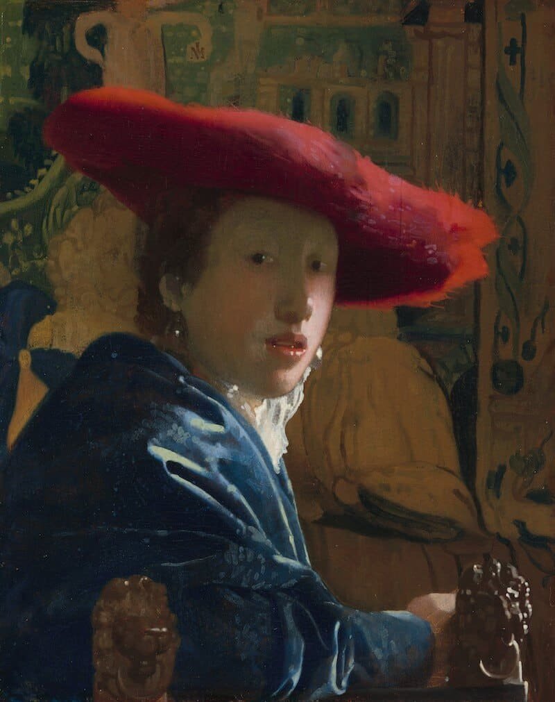 Johannes Vermeer, Fanciulla con cappello rosso, 1664-67, National Gallery of Art, Washington