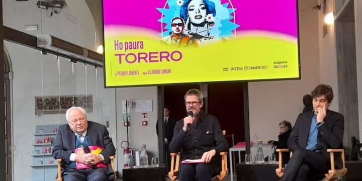 Piergaetano Marchetti, Claudio Longhi e Lino Guanciale alla presentazione dello spettacolo "Ho paura torero" di Pedro Lemebel