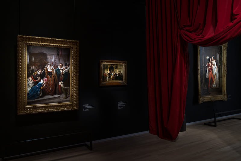 Una foto dell'allestimento della mostra "Tutta in voi la luce mia" all'Accademia Carrara di Bergamo. Foto di Mario Rota