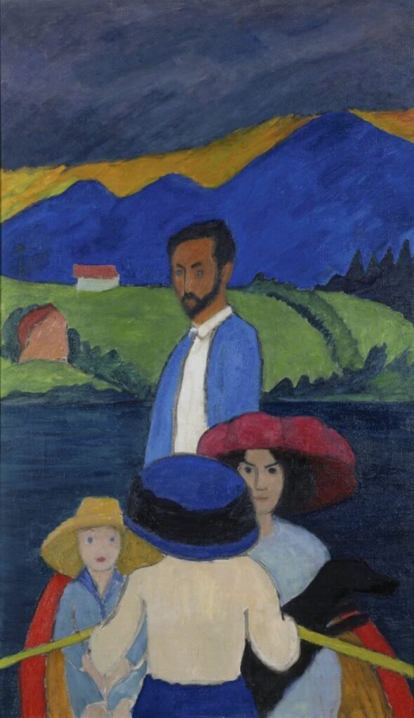 Gabriele Münter, Gita in barca, 1910. Olio su tela, 125,1 x 73,66 cm. Milwaukee Art Museum, Milwaukee, donazione di Mrs. Harry Lynde Bradley © Gabriele Münter, VEGAP, Madrid, 2024