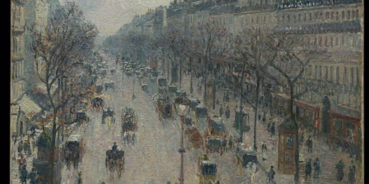 Camille Pissarro, Boulevard Montmartre in un mattino d'inverno (1897)