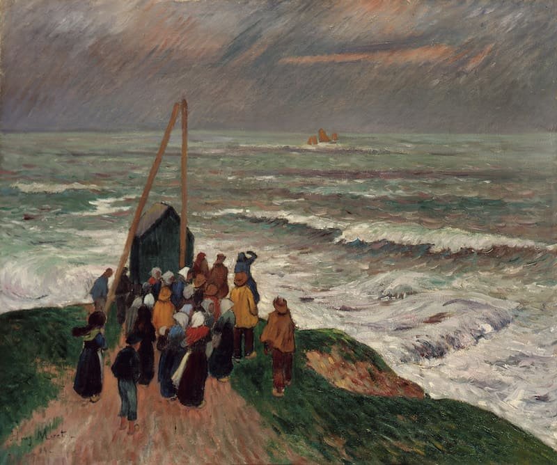 Henry Moret, L'attesa del ritorno dei pescatori, 1894. Olio su tela, 54 x 65 cm. Association des Amis du Petit Palais, Ginevra © Studio Monique Bernaz, Genève