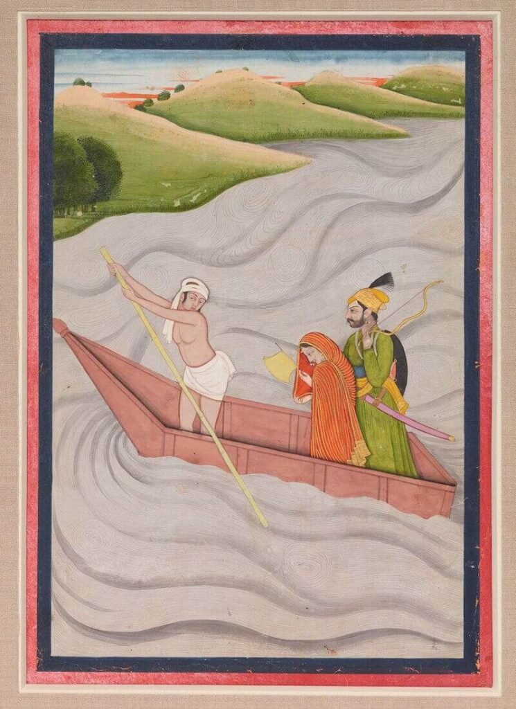 Maestro della prima generazione dopo Manaku e Nainsukh di Guler, Gambhira Raga. Foglio tratto dalla "Seconda serie di ragamala di Guler" Regione di Pahari, probabilmente Guler, ca. 1790. Pittura a pigmento su carta. Museo Rietberg, 2013.248. Acquistato con fondi di Catharina Dohrn