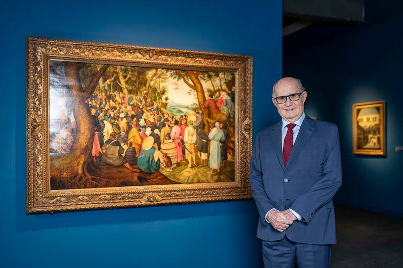 Juan Antonio Pérez Simón nella mostra sulla sua collezione al CentroCentro di Madrid