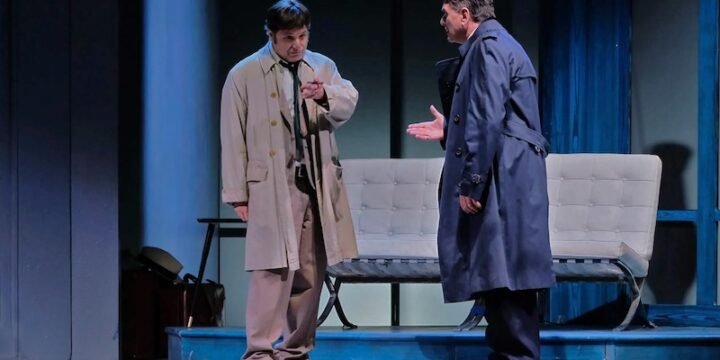 Gianluca Ramazzotti e Pietro Bontempo nello spettacolo "Il Tenente Colombo. Analisi di un omicidio (Prescription: Murder)"