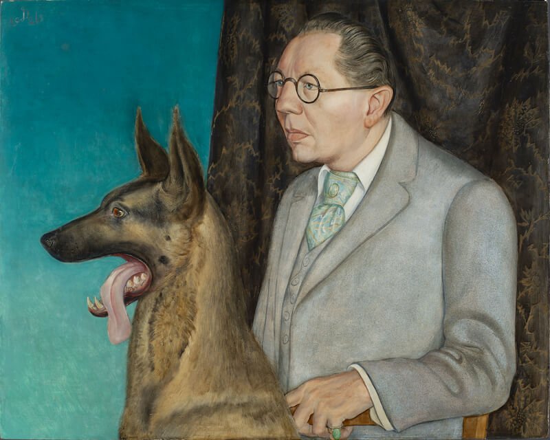 Otto Dix, Hugo Erfurth con cane, 1926 © Museo Nacional Thyssen-Bornemisza. Madrid, 2024