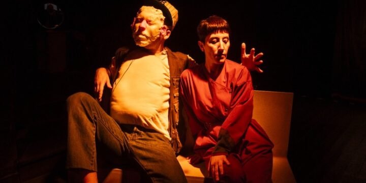 Daniele Fedeli e Francesca Frigoli in "Love-Lies-Bleeding" di Don DeLillo, uno spettacolo di Phoebe Zeitgeist